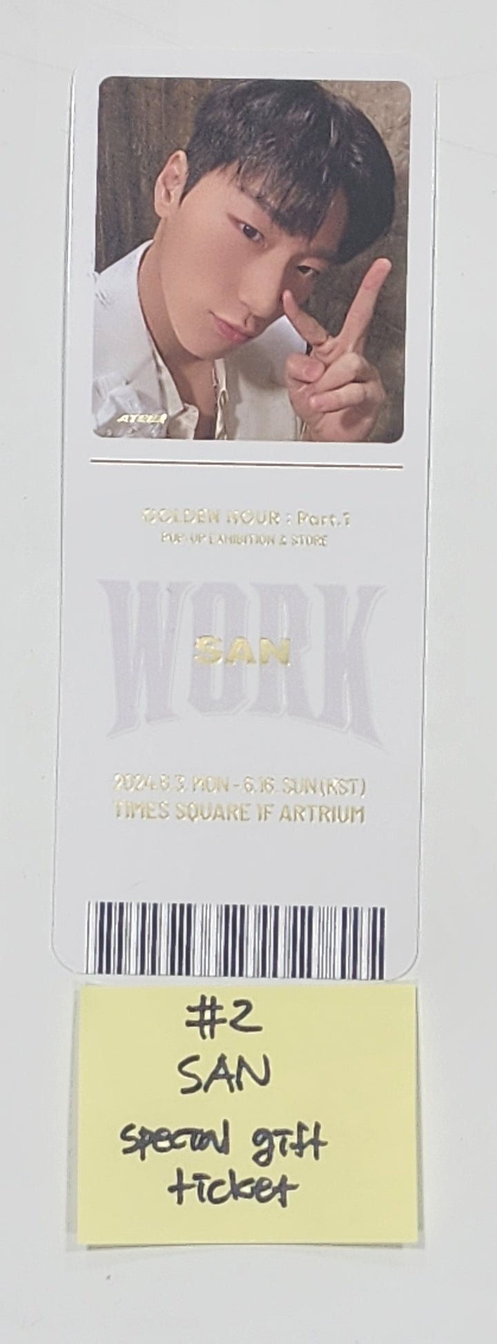 Ateez - [GOLDEN HOUR : Part.1] Pop-Up Exhibition &amp; Store Event Special Ticket [24.06.03] - HALLYUSUPERSTORE