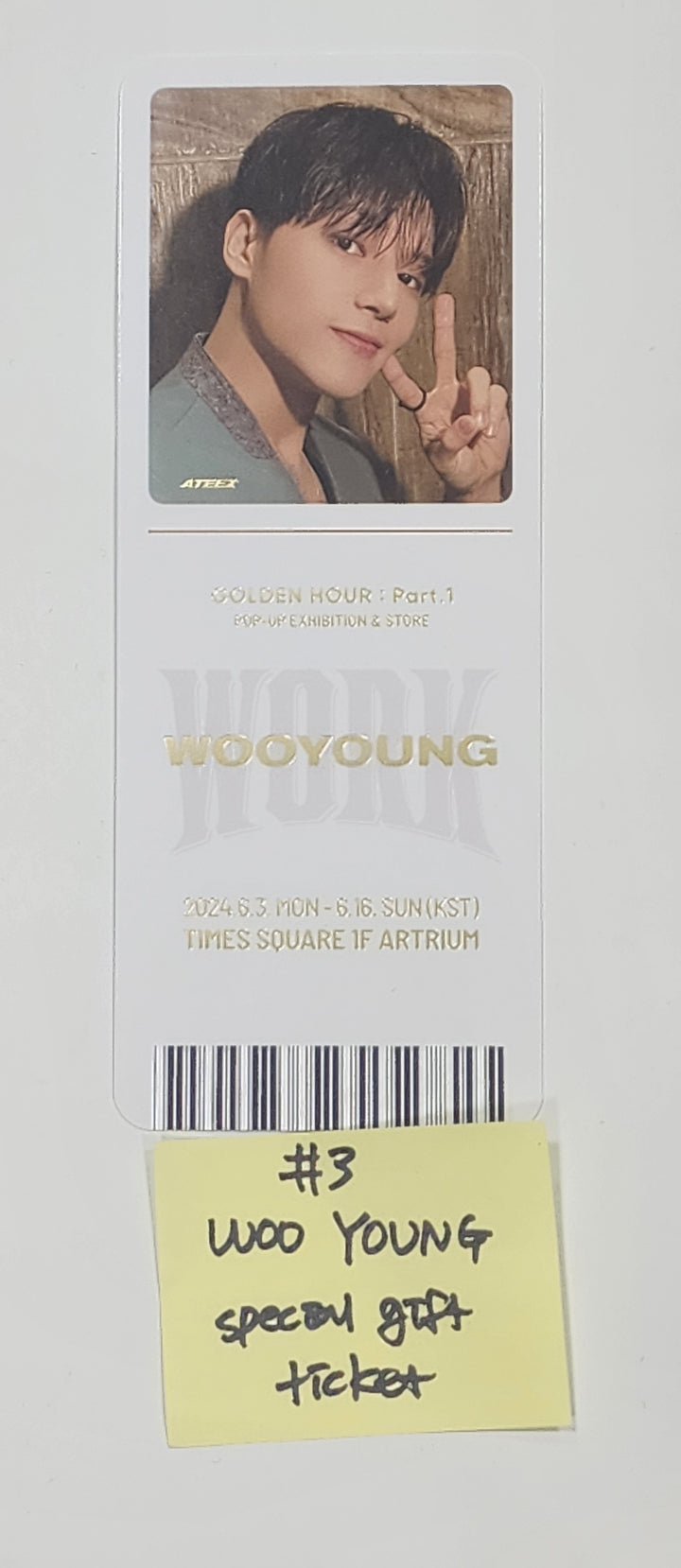 Ateez - [GOLDEN HOUR : Part.1] Pop-Up Exhibition &amp; Store Event Special Ticket [24.06.03] - HALLYUSUPERSTORE