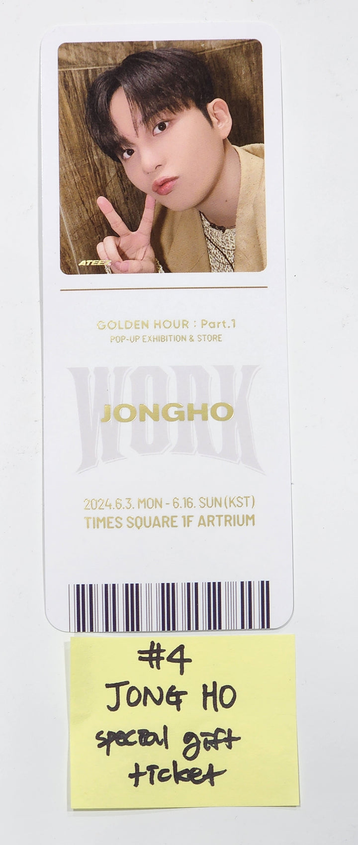 Ateez - [GOLDEN HOUR : Part.1] Pop-Up Exhibition &amp; Store Event Special Ticket [24.06.03] - HALLYUSUPERSTORE