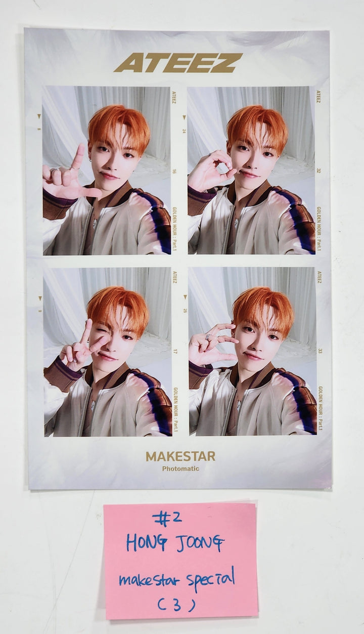 Ateez "GOLDEN HOUR : Part.1" - Makestar Lucky Draw Event Special 4 Cut Photo (Poca Album Ver.) [24.06.03] - HALLYUSUPERSTORE