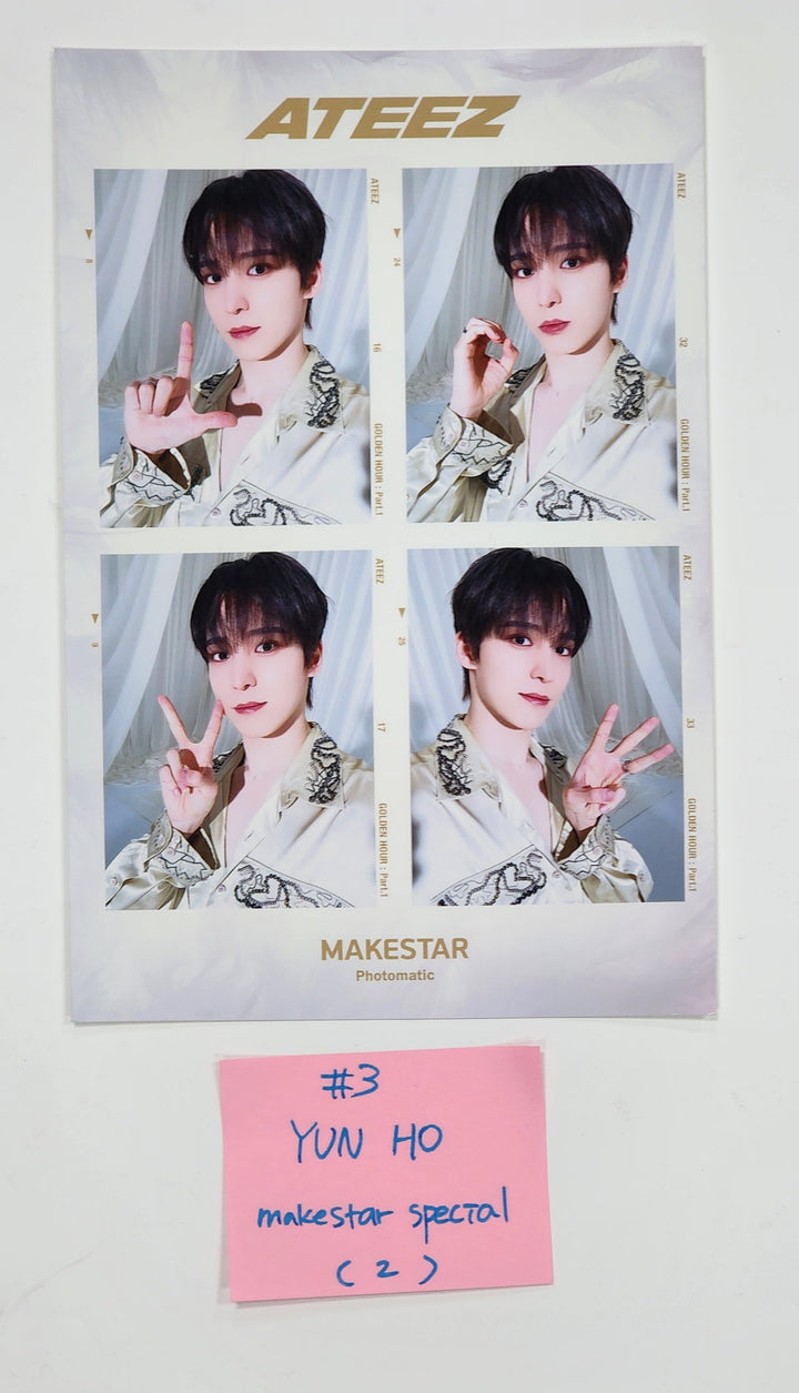 Ateez "GOLDEN HOUR : Part.1" - Makestar Lucky Draw Event Special 4 Cut Photo (Poca Album Ver.) [24.06.03] - HALLYUSUPERSTORE
