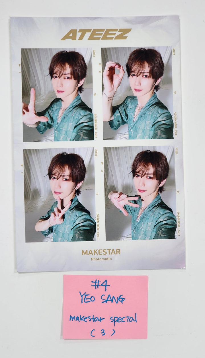 Ateez "GOLDEN HOUR : Part.1" - Makestar Lucky Draw Event Special 4 Cut Photo (Poca Album Ver.) [24.06.03] - HALLYUSUPERSTORE