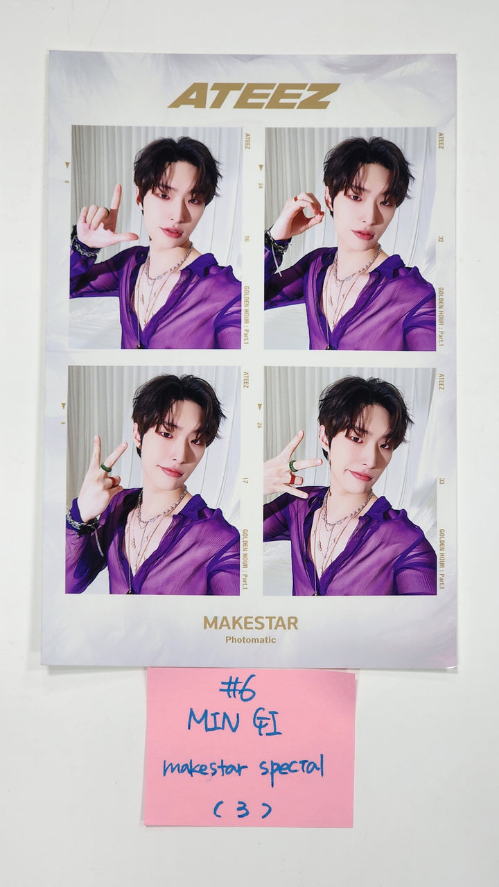 Ateez "GOLDEN HOUR : Part.1" - Makestar Lucky Draw Event Special 4 Cut Photo (Poca Album Ver.) [24.06.03] - HALLYUSUPERSTORE