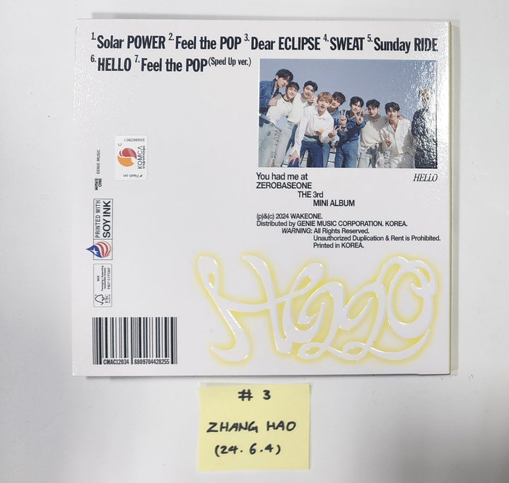 ZEROBASEONE(ZB1) "You had me at HELLO" - Hand Autographed(Signed) Album [Digipack Ver.] [24.6.4] - HALLYUSUPERSTORE