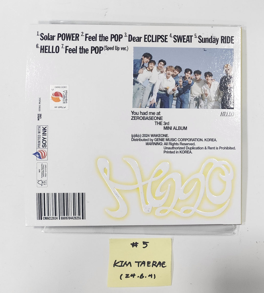 ZEROBASEONE(ZB1) "You had me at HELLO" - Hand Autographed(Signed) Album [Digipack Ver.] [24.6.4] - HALLYUSUPERSTORE
