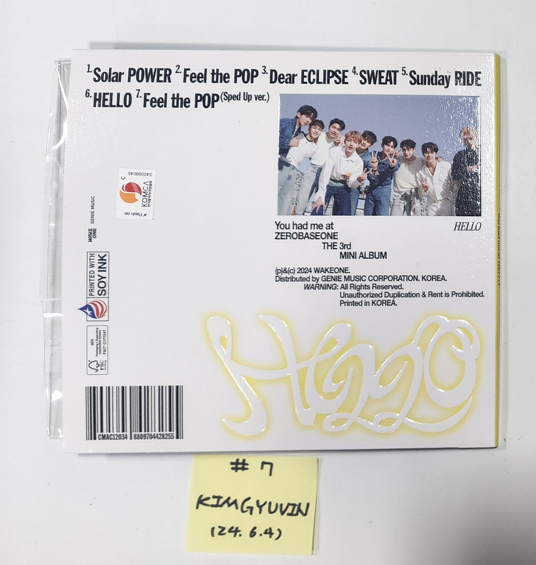 ZEROBASEONE(ZB1) "You had me at HELLO" - Hand Autographed(Signed) Album [Digipack Ver.] [24.6.4] - HALLYUSUPERSTORE
