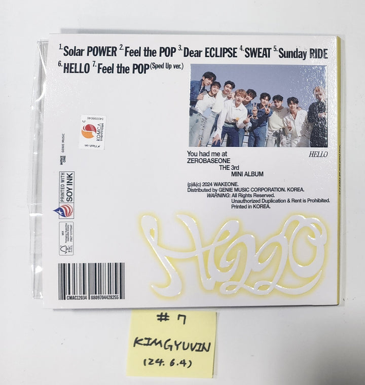 ZEROBASEONE(ZB1) "You had me at HELLO" - Hand Autographed(Signed) Album [Digipack Ver.] [24.6.4] - HALLYUSUPERSTORE