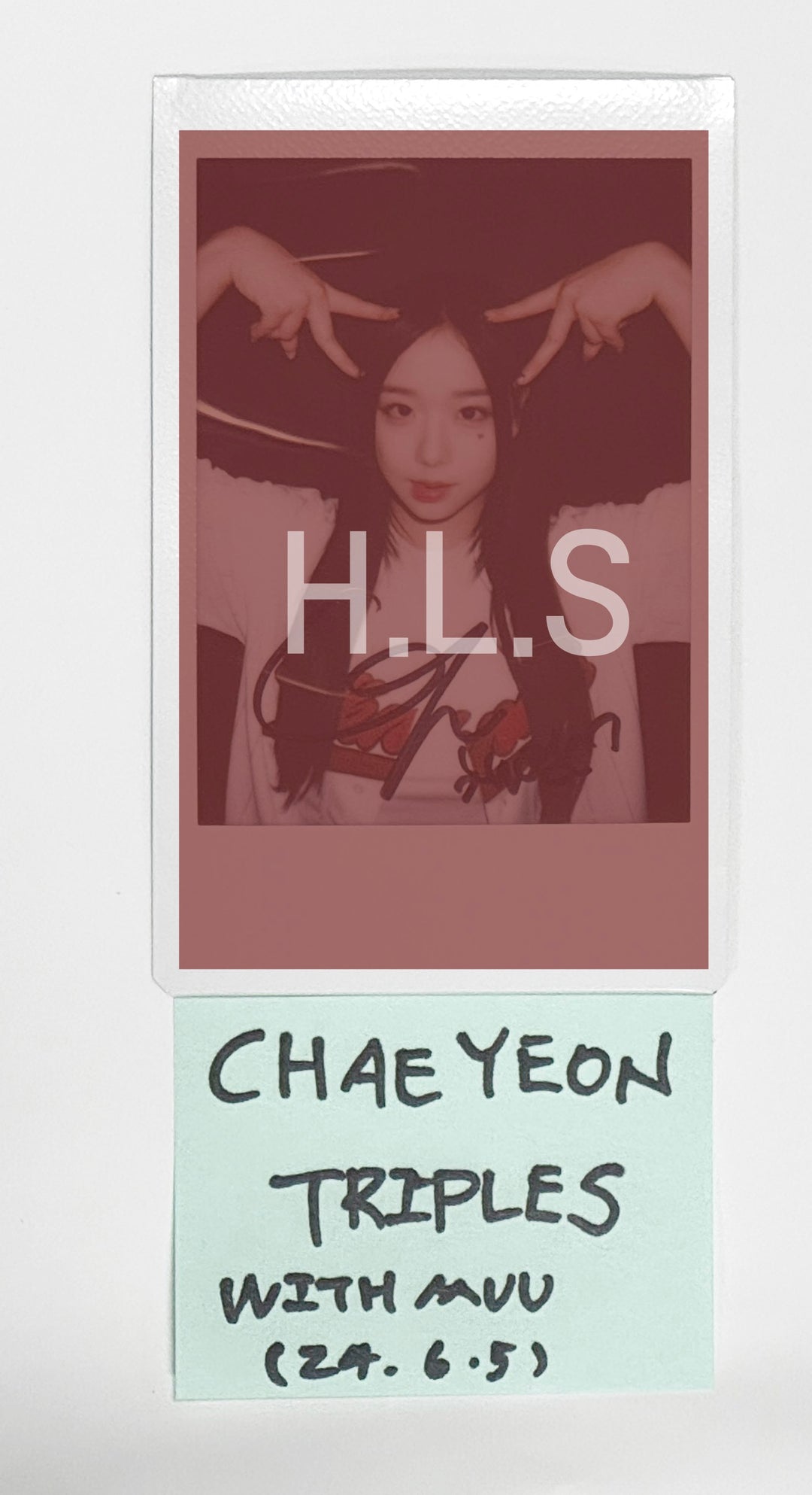 Chaeyeon (Of tripleS) "ASSEMBLE24" - Hand Autographed(Signed) Polaroid [24.6.5] - HALLYUSUPERSTORE