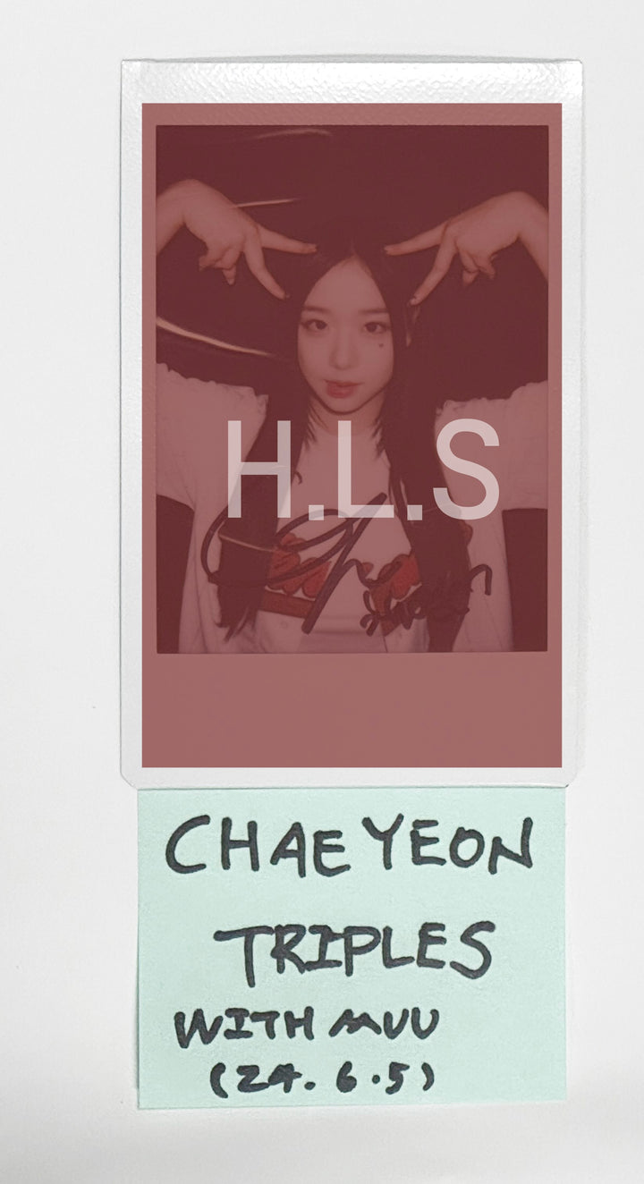 Chaeyeon (Of tripleS) "ASSEMBLE24" - Hand Autographed(Signed) Polaroid [24.6.5] - HALLYUSUPERSTORE