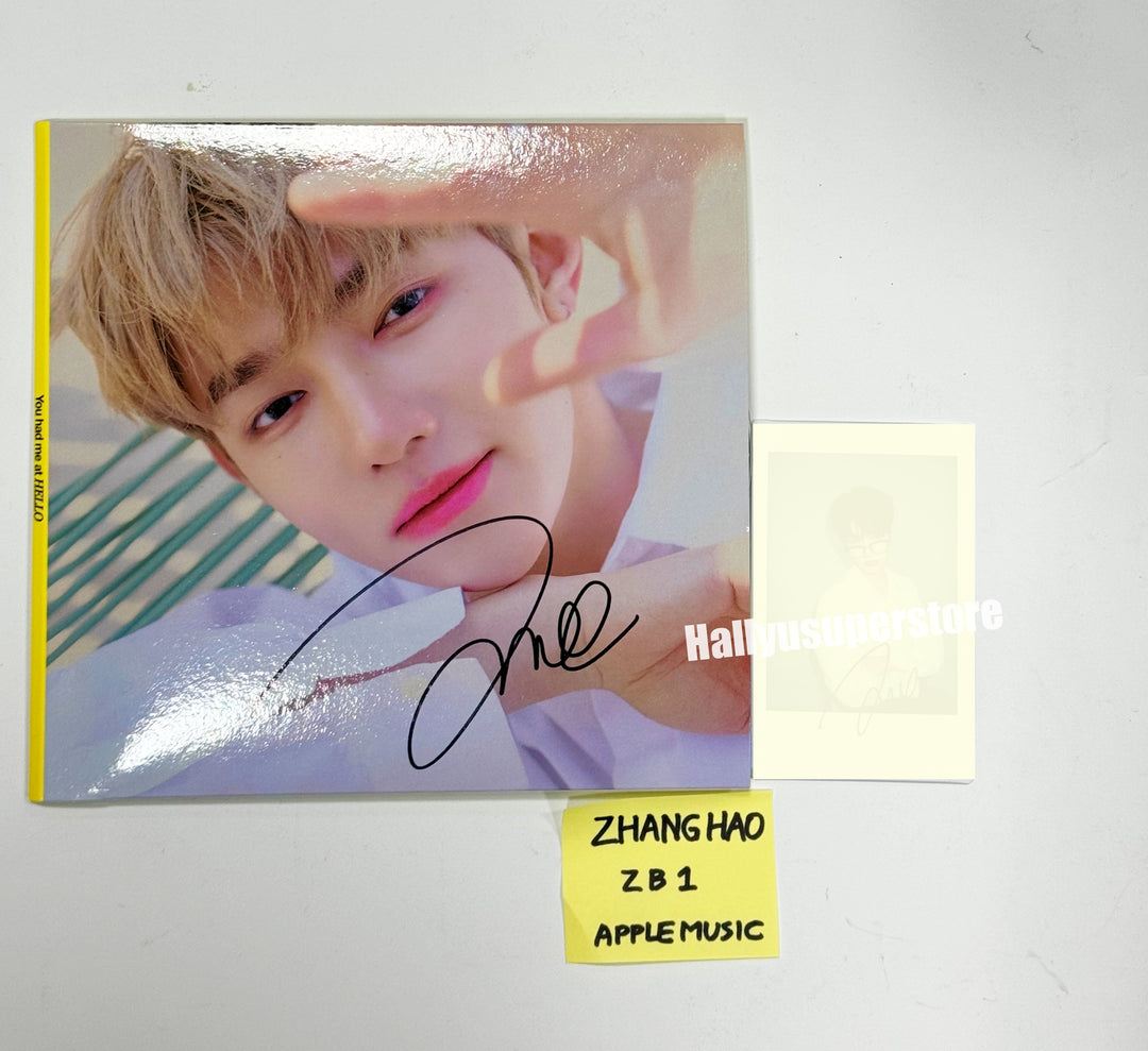 Zhang Hao (Of ZEROBASEONE(ZB1)) "You had me at HELLO" - Hand Autographed(Signed) Album(Digipack Ver.) and Polaroid [24.6.4] - HALLYUSUPERSTORE