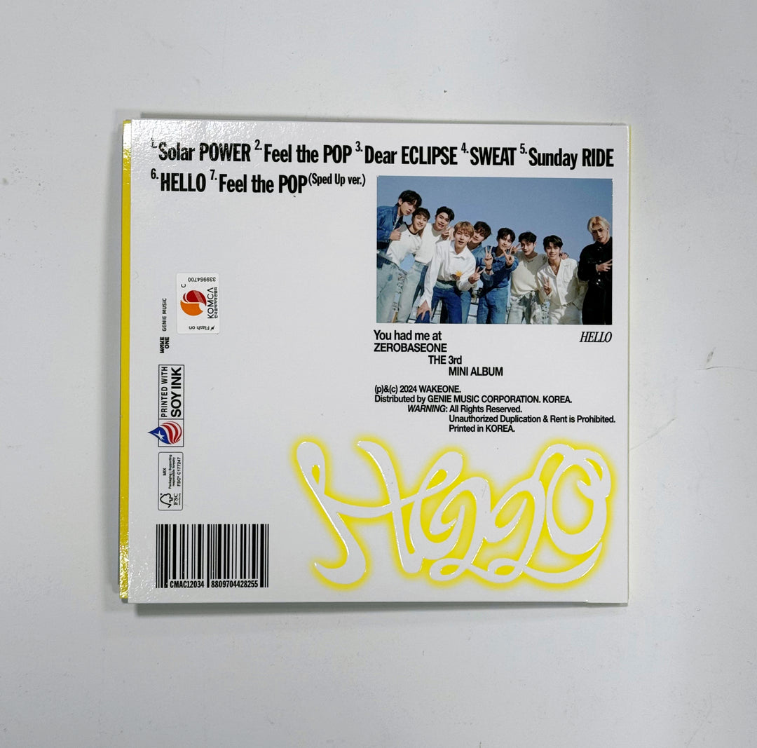 Zhang Hao (Of ZEROBASEONE(ZB1)) "You had me at HELLO" - Hand Autographed(Signed) Album(Digipack Ver.) and Polaroid [24.6.4] - HALLYUSUPERSTORE