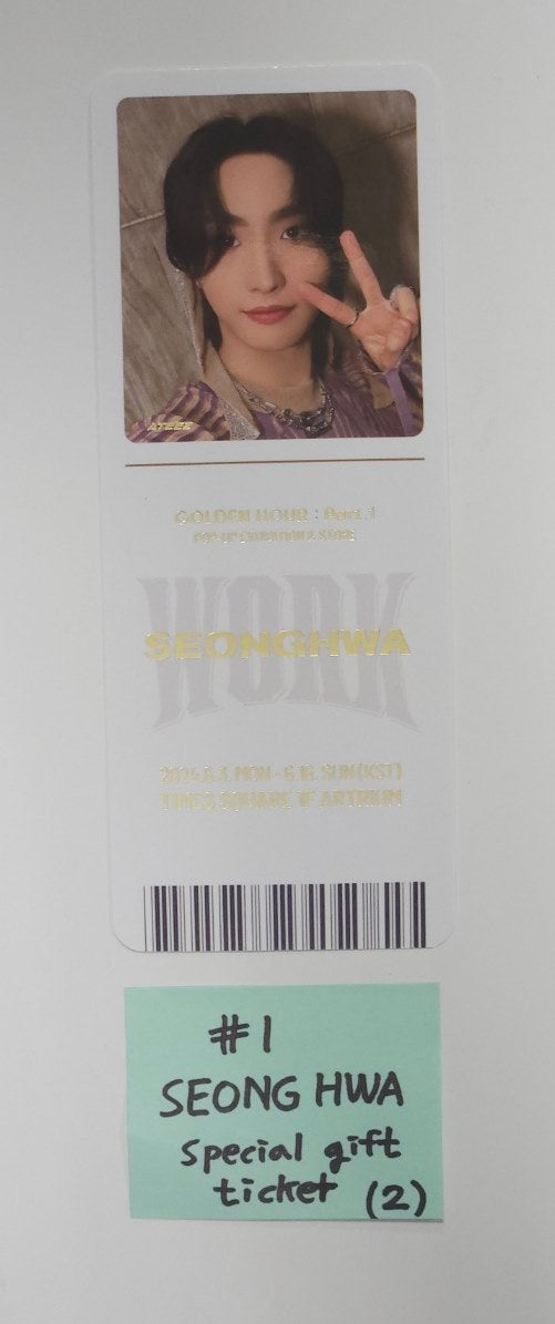 Ateez - [GOLDEN HOUR : Part.1] Pop-Up Exhibition &amp; Store Event Special Ticket, Postcard [24.6.11] - HALLYUSUPERSTORE