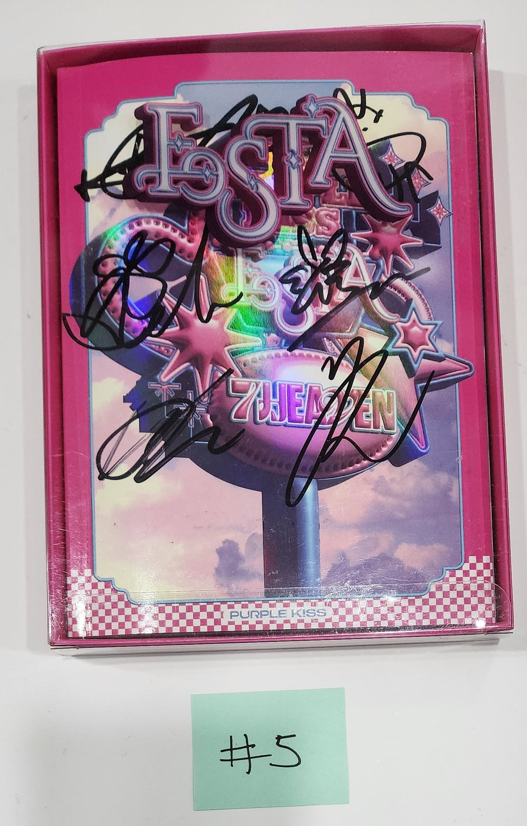 Purple Kiss - Hand Autographed(Signed) Promo Album [24.6.14] - HALLYUSUPERSTORE