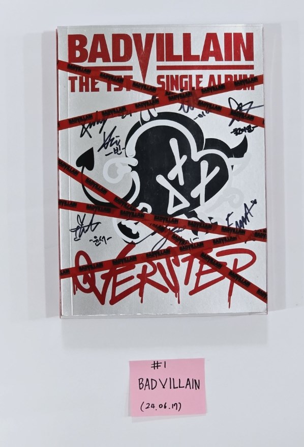 Artms "DALL", Yves "LOOP", BADVILLAIN "OVERSTEP" - Hand Autographed(Signed) Promo Album [24.6.17] - HALLYUSUPERSTORE