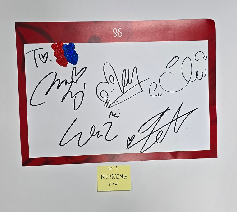 RESCENE "Re:Scene" - Hand Autographed(Signed) Paper [24.6.20] - HALLYUSUPERSTORE