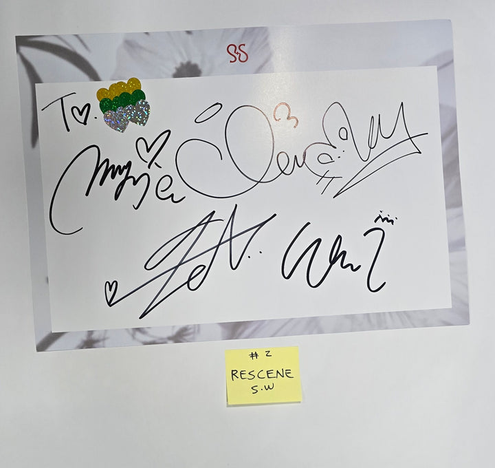 RESCENE "Re:Scene" - Hand Autographed(Signed) Paper [24.6.20] - HALLYUSUPERSTORE