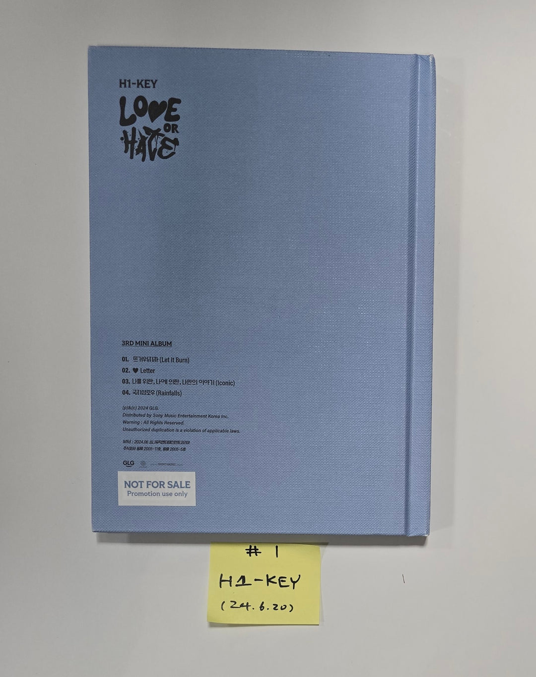 H1-KEY "LOVE or HATE" - Hand Autographed(Signed) Promo Album [24.6.20] - HALLYUSUPERSTORE