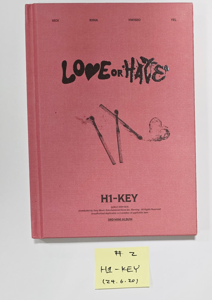 H1-KEY "LOVE or HATE" - Hand Autographed(Signed) Promo Album [24.6.20] - HALLYUSUPERSTORE