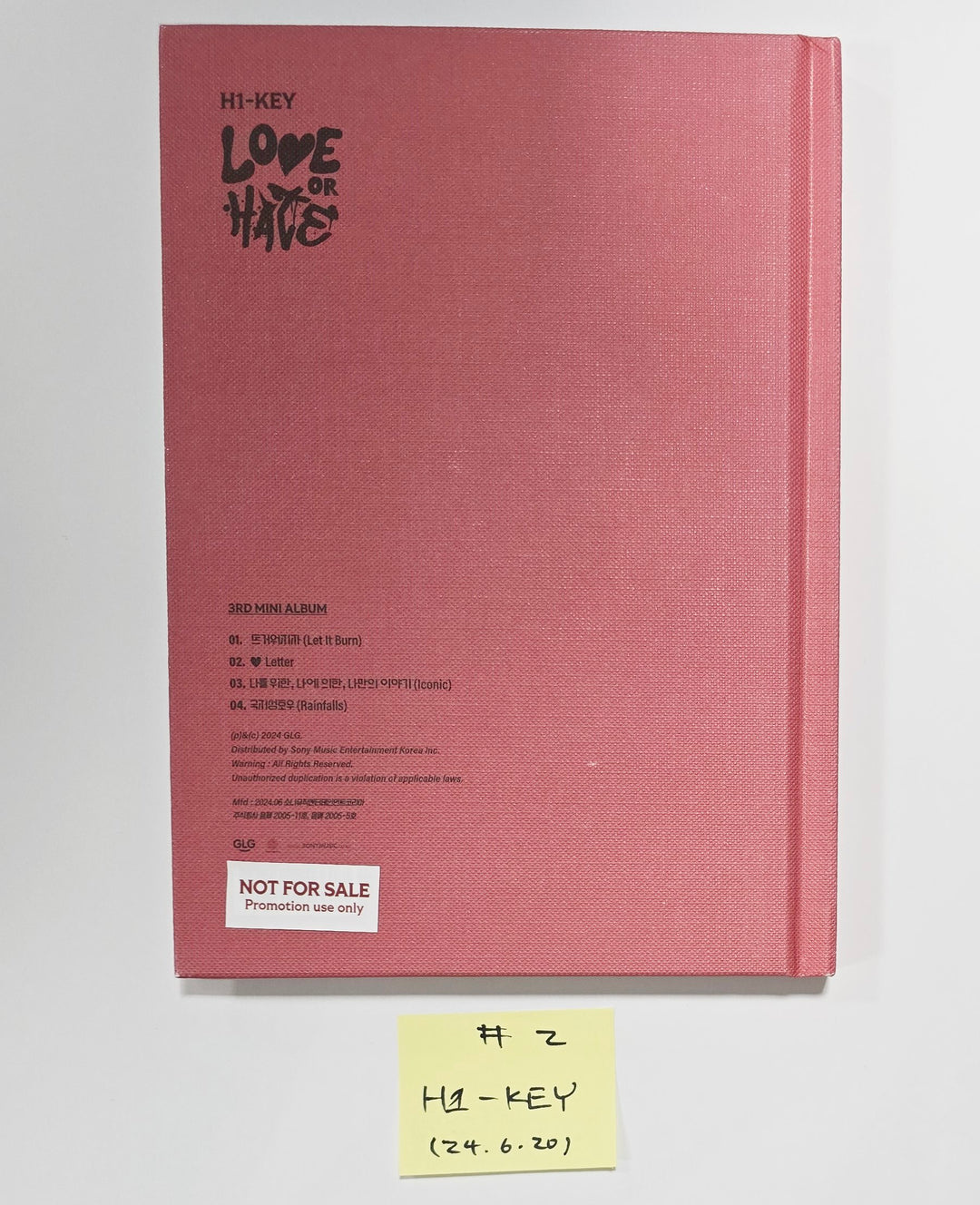 H1-KEY "LOVE or HATE" - Hand Autographed(Signed) Promo Album [24.6.20] - HALLYUSUPERSTORE