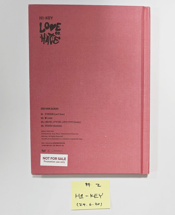 H1-KEY "LOVE or HATE" - Hand Autographed(Signed) Promo Album [24.6.20] - HALLYUSUPERSTORE