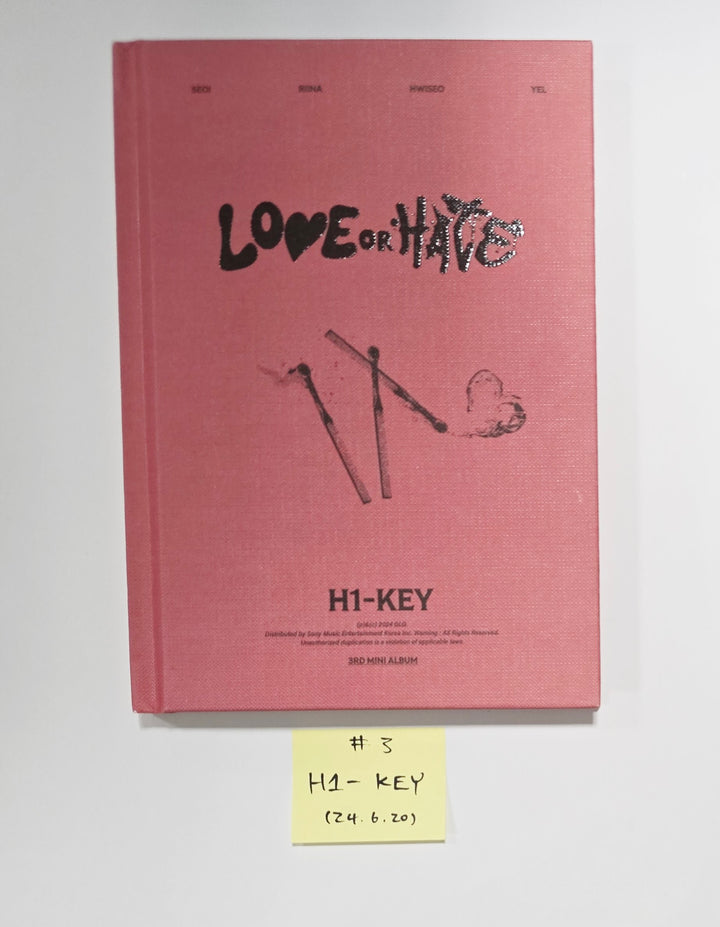 H1-KEY "LOVE or HATE" - Hand Autographed(Signed) Promo Album [24.6.20] - HALLYUSUPERSTORE