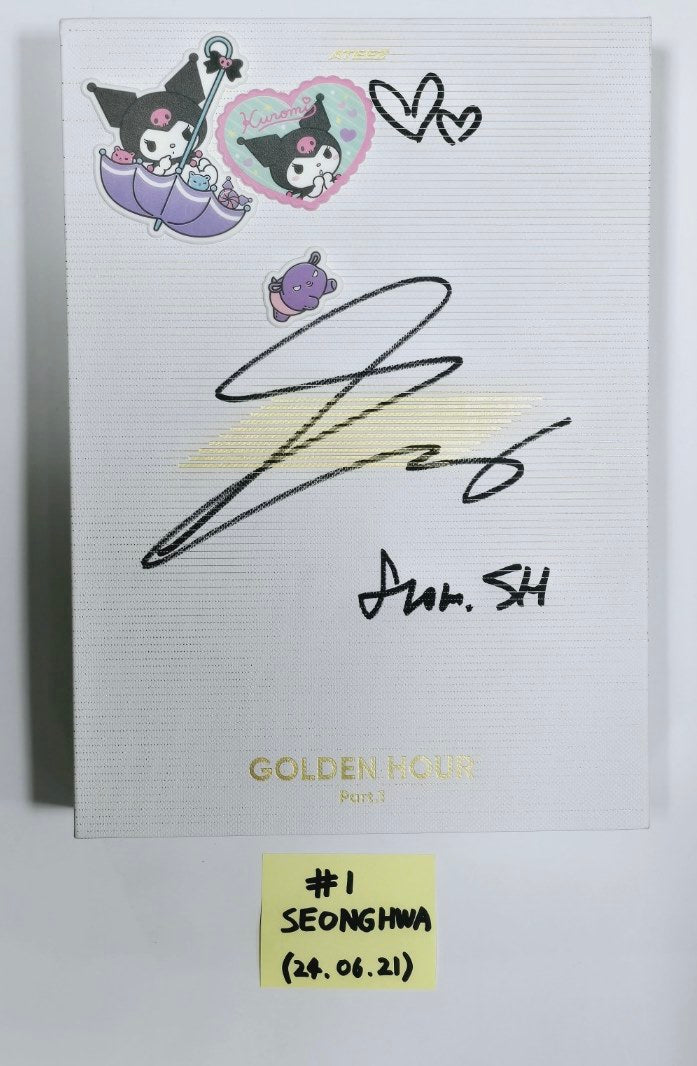 Ateez - "Golden Hour : Part.1" Hand Autographed(Signed) Album [24.6.21] - HALLYUSUPERSTORE