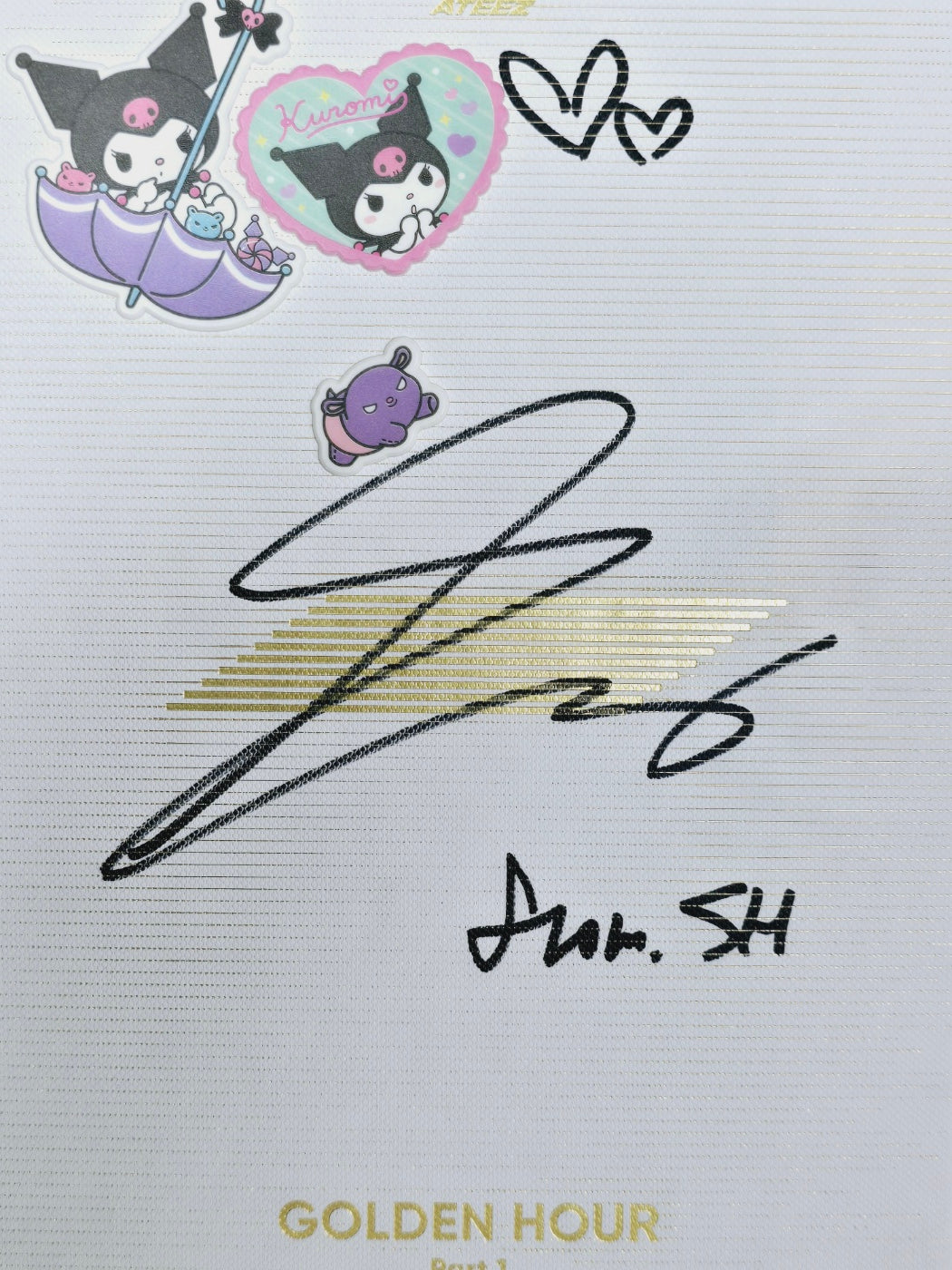 Ateez - "Golden Hour : Part.1" Hand Autographed(Signed) Album [24.6.21] - HALLYUSUPERSTORE