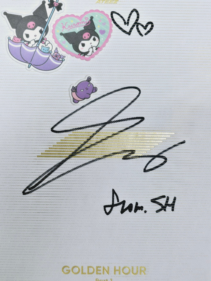 Ateez - "Golden Hour : Part.1" Hand Autographed(Signed) Album [24.6.21] - HALLYUSUPERSTORE