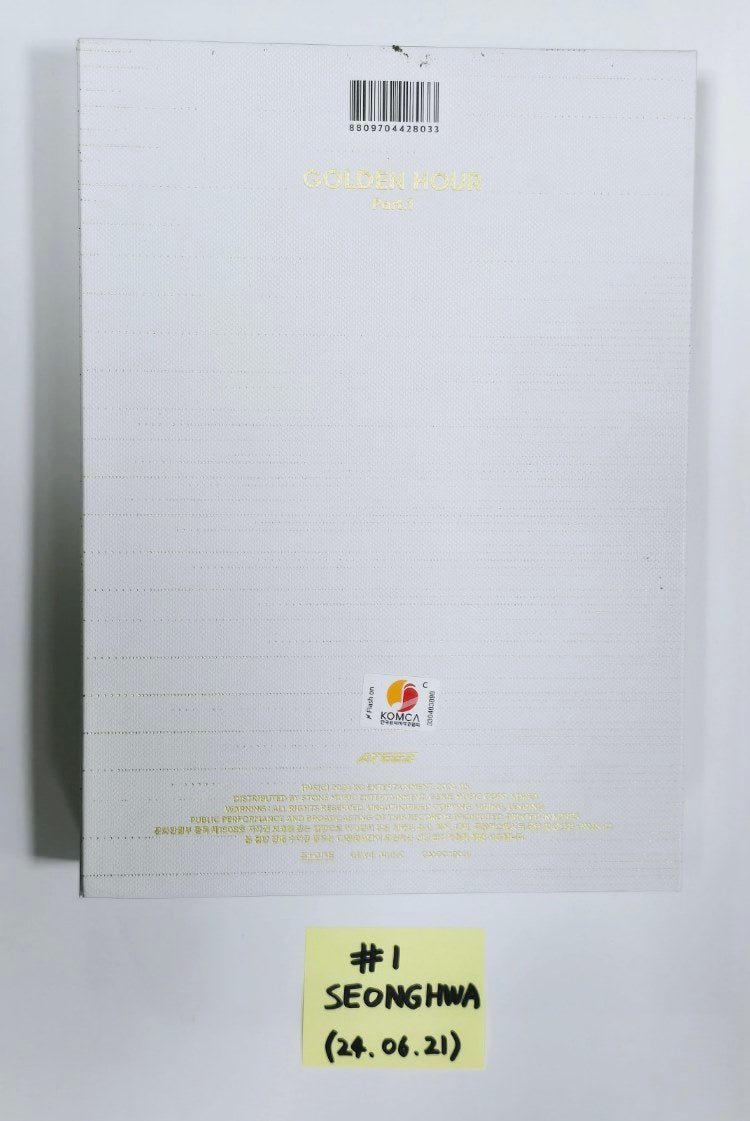 Ateez - "Golden Hour : Part.1" Hand Autographed(Signed) Album [24.6.21] - HALLYUSUPERSTORE