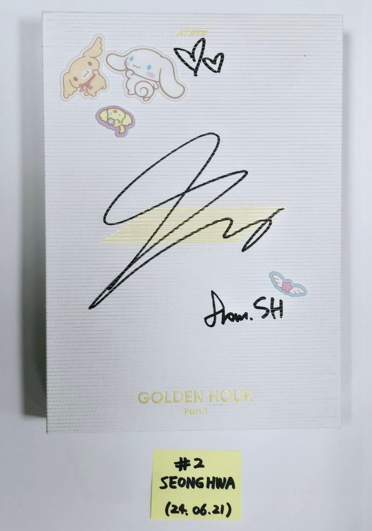 Ateez - "Golden Hour : Part.1" Hand Autographed(Signed) Album [24.6.21] - HALLYUSUPERSTORE