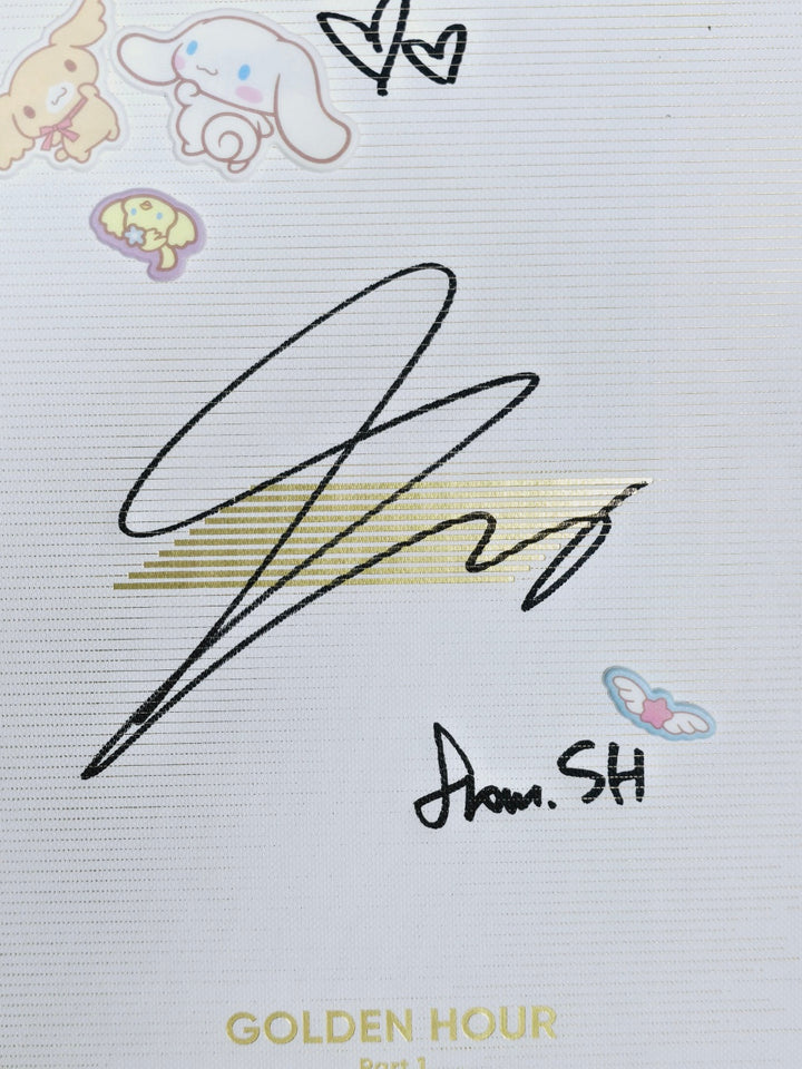 Ateez - "Golden Hour : Part.1" Hand Autographed(Signed) Album [24.6.21] - HALLYUSUPERSTORE