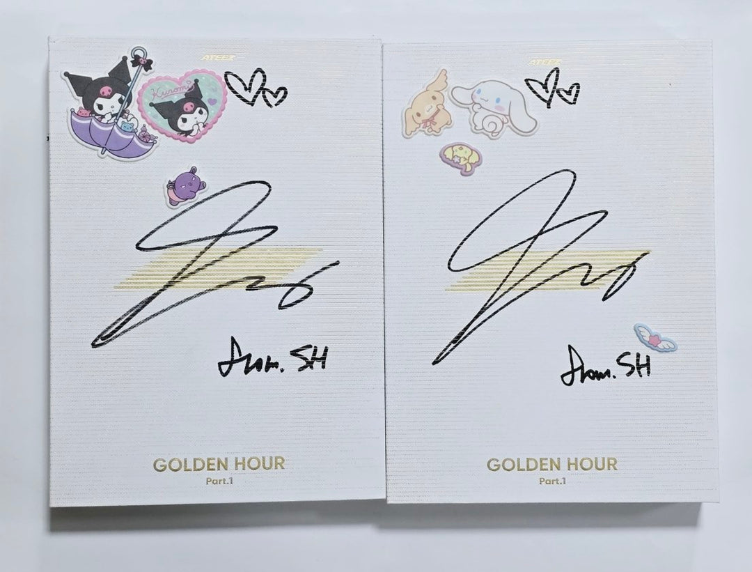 Ateez - "Golden Hour : Part.1" Hand Autographed(Signed) Album [24.6.21] - HALLYUSUPERSTORE