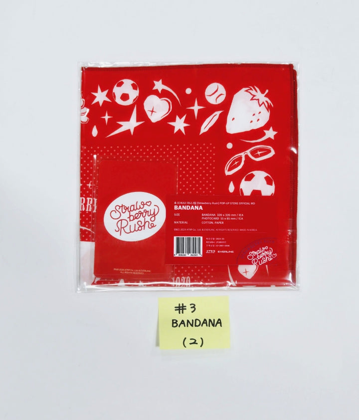 Chuu - "Strawberry Rush" Official MD (PVC Pouch Holder, 4-Cut Photo Holder Set, Acrylic Stand &amp; Keyring, Bandana) [24.06.26] - HALLYUSUPERSTORE