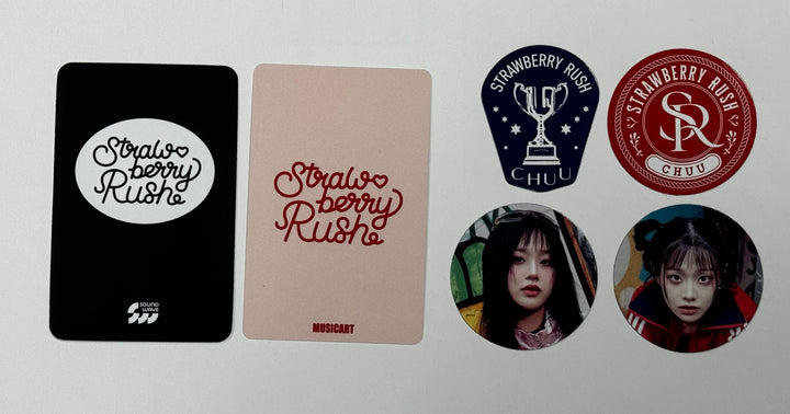 CHUU "Strawberry Rush" - Makestar, Soundwave Pre-Order Benefit Photocard, Magnet Set (STAYG Album Ver.) [24.6.27] - HALLYUSUPERSTORE