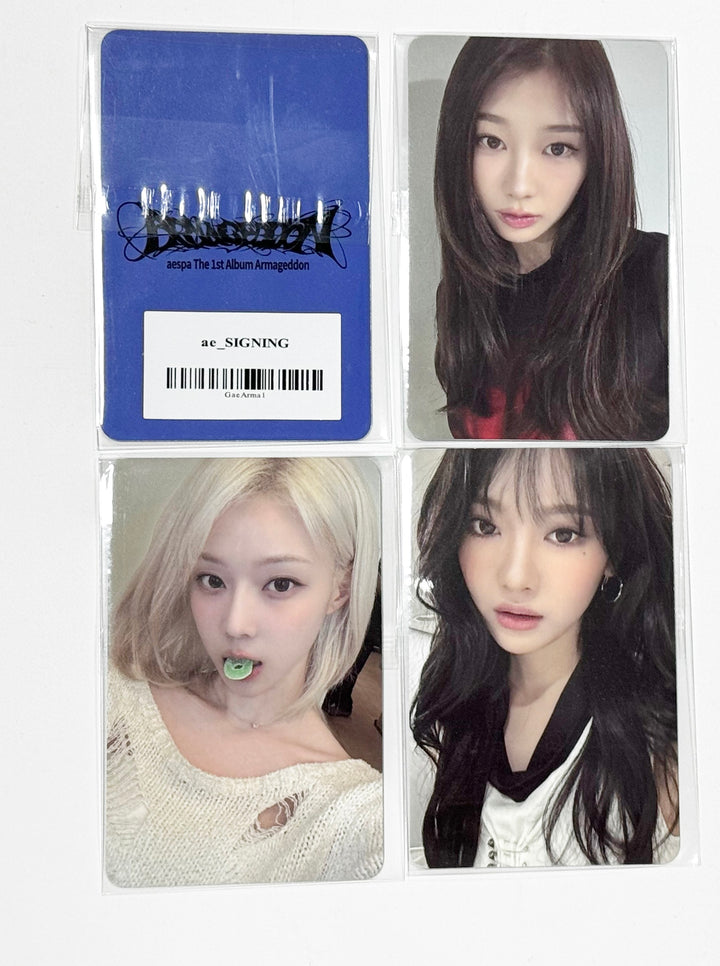 Aespa "Armageddon : The Mystery Circle" - SM Town Signing Event Photocard (Zine Ver.) [24.6.28] - HALLYUSUPERSTORE
