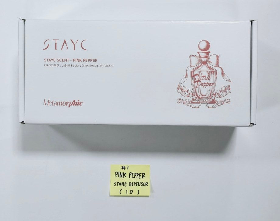STAYC "Metamorphic" - Pop-Up SPACE MD &amp; Photocards Set (6EA) [Pink Pepper Stone Diffuser, Pink Pepper Incense Stick] [24.6.28] - HALLYUSUPERSTORE