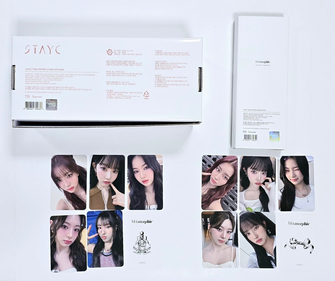 STAYC "Metamorphic" - Pop-Up SPACE MD &amp; Photocards Set (6EA) [Pink Pepper Stone Diffuser, Pink Pepper Incense Stick] [24.6.28] - HALLYUSUPERSTORE