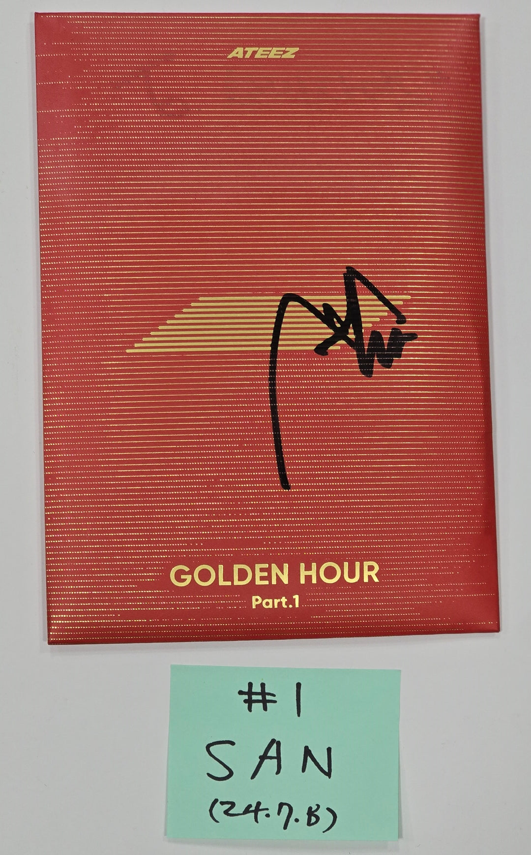 Ateez - "Golden Hour : Part.1" - Hand Autographed(Signed) Album [24.7.8] - HALLYUSUPERSTORE