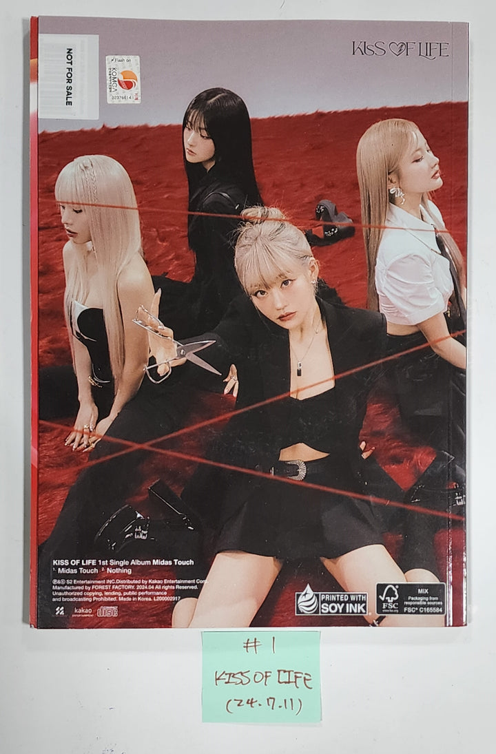 Everglow "ZOMBIE", Red Velvet "Cosmic", KISS OF LIFE "Midas Touch", NCT WISH "Songbird" - Hand Autographed(Signed) Promo Album [24.7.11] - HALLYUSUPERSTORE