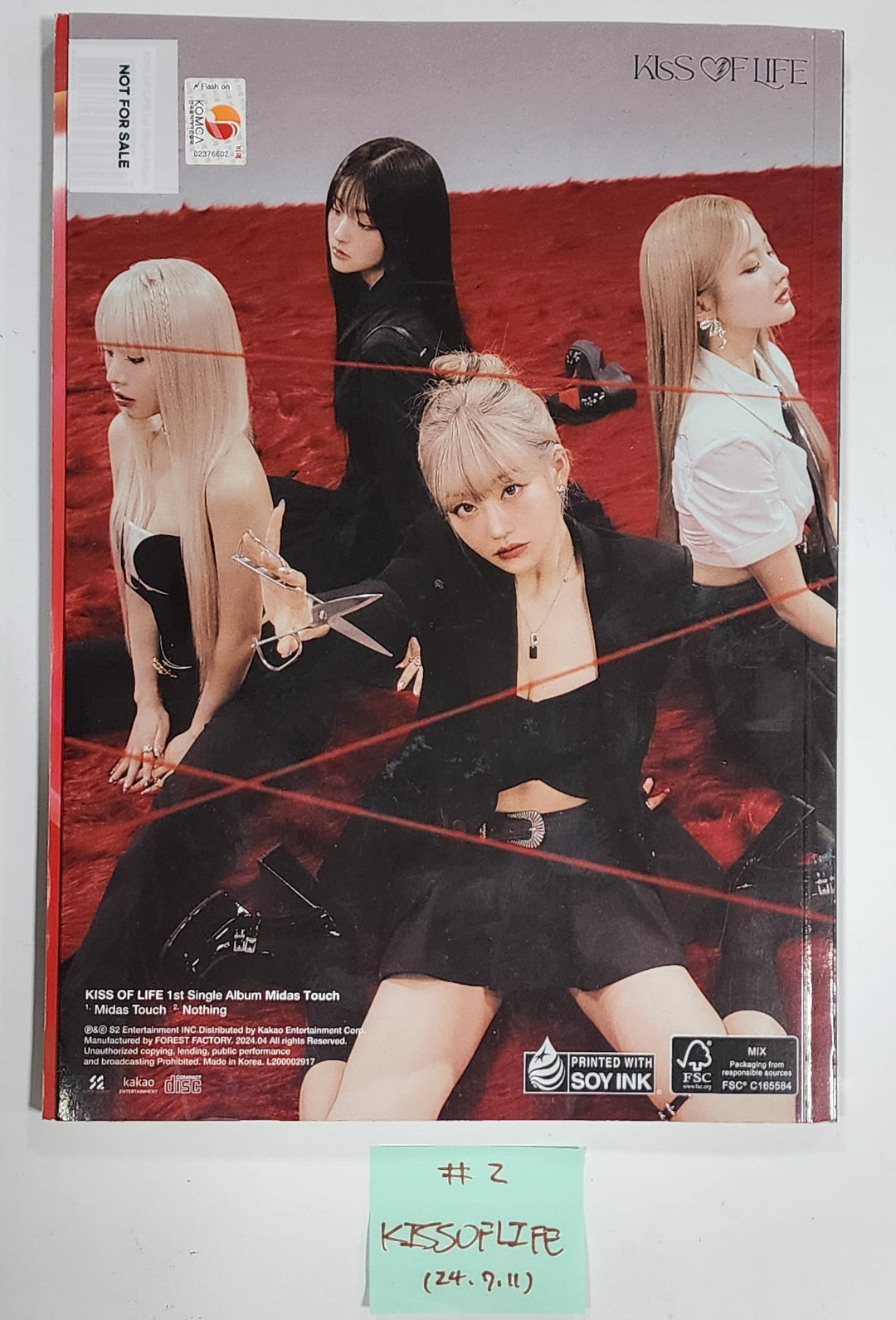 Everglow "ZOMBIE", Red Velvet "Cosmic", KISS OF LIFE "Midas Touch", NCT WISH "Songbird" - Hand Autographed(Signed) Promo Album [24.7.11] - HALLYUSUPERSTORE