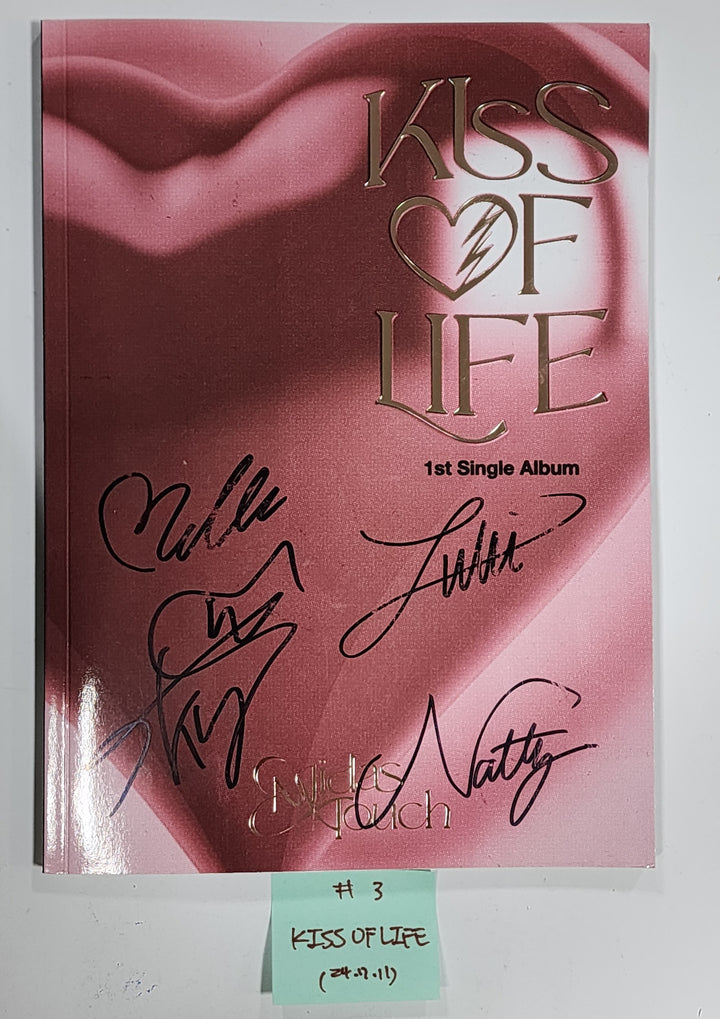 Everglow "ZOMBIE", Red Velvet "Cosmic", KISS OF LIFE "Midas Touch", NCT WISH "Songbird" - Hand Autographed(Signed) Promo Album [24.7.11] - HALLYUSUPERSTORE