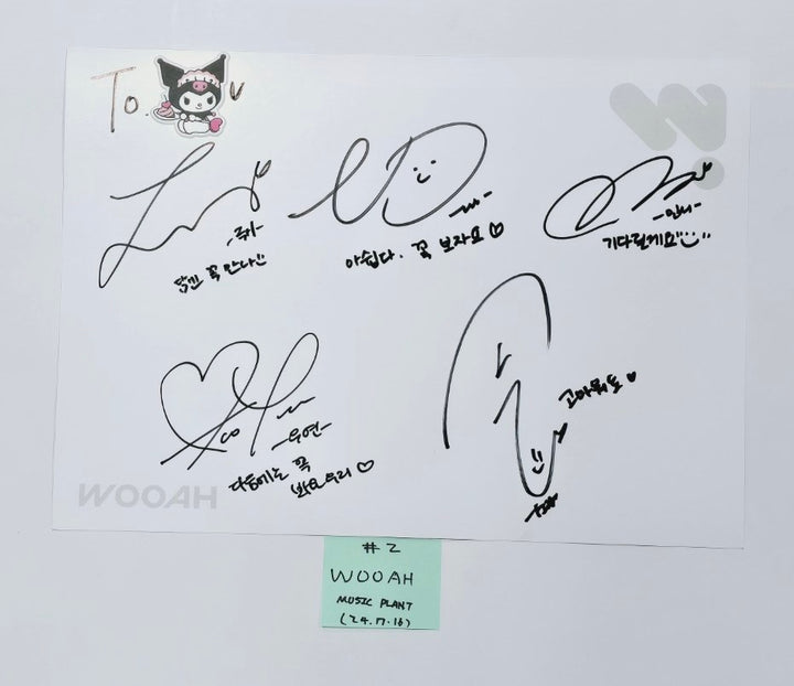 Wooah "Unframed" - Hand Autographed(Signed) Paper [24.7.16] - HALLYUSUPERSTORE
