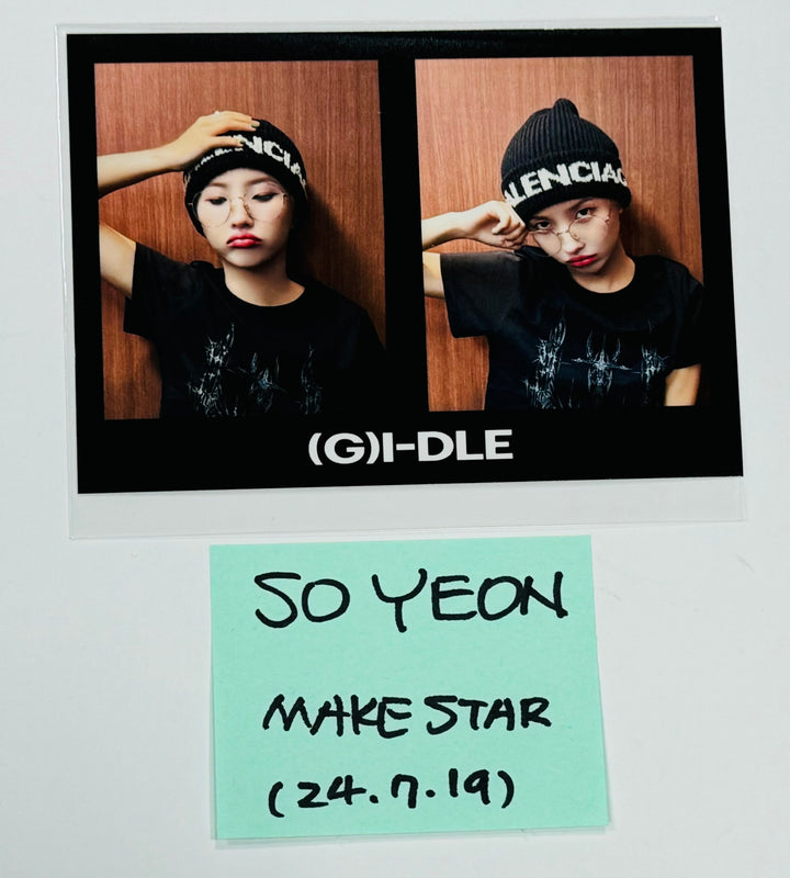 Soyeon (Of (g) I-DLE) "2" - Hand Autograhped(Signed) [Polaroid + Album] &amp; 2 Cut Photo [24.7.19] - HALLYUSUPERSTORE