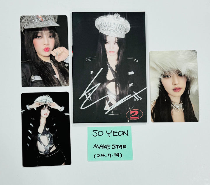 Soyeon (Of (g) I-DLE) "2" - Hand Autograhped(Signed) [Polaroid + Album] &amp; 2 Cut Photo [24.7.19] - HALLYUSUPERSTORE