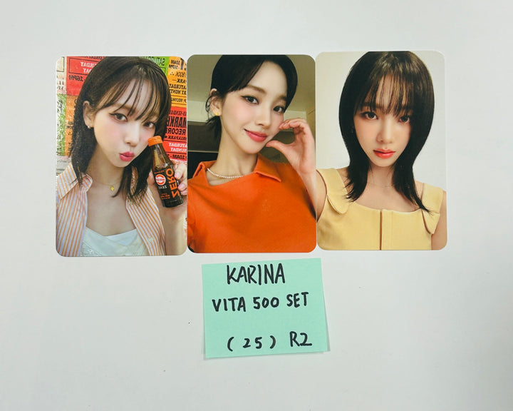 Karina (Of Aespa) X VITA 500 - Pre-Order Benefit Photocards Set (3EA) Round 2 [24.8.6] - HALLYUSUPERSTORE