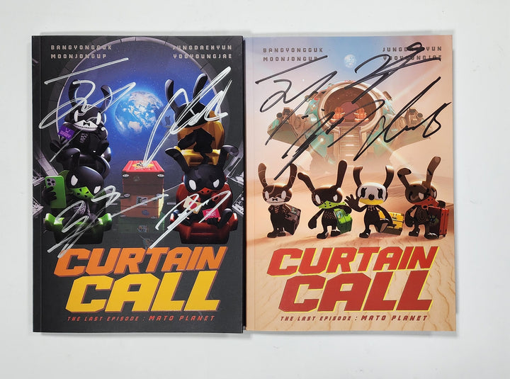 BANG&amp;JUNG&amp;YOO&amp;MOON - "CURTAIN CALL" Hand Autographed(Signed) Promo Album [24.8.9] - HALLYUSUPERSTORE
