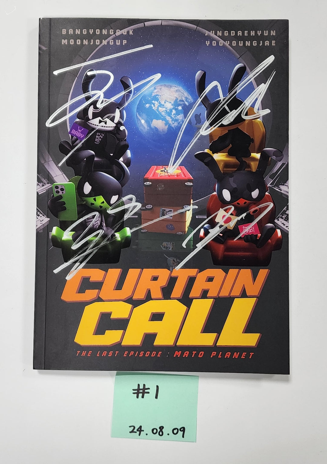 BANG&amp;JUNG&amp;YOO&amp;MOON - "CURTAIN CALL" Hand Autographed(Signed) Promo Album [24.8.9] - HALLYUSUPERSTORE