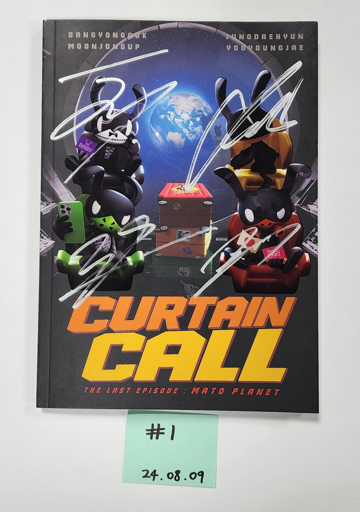 BANG&amp;JUNG&amp;YOO&amp;MOON - "CURTAIN CALL" Hand Autographed(Signed) Promo Album [24.8.9] - HALLYUSUPERSTORE