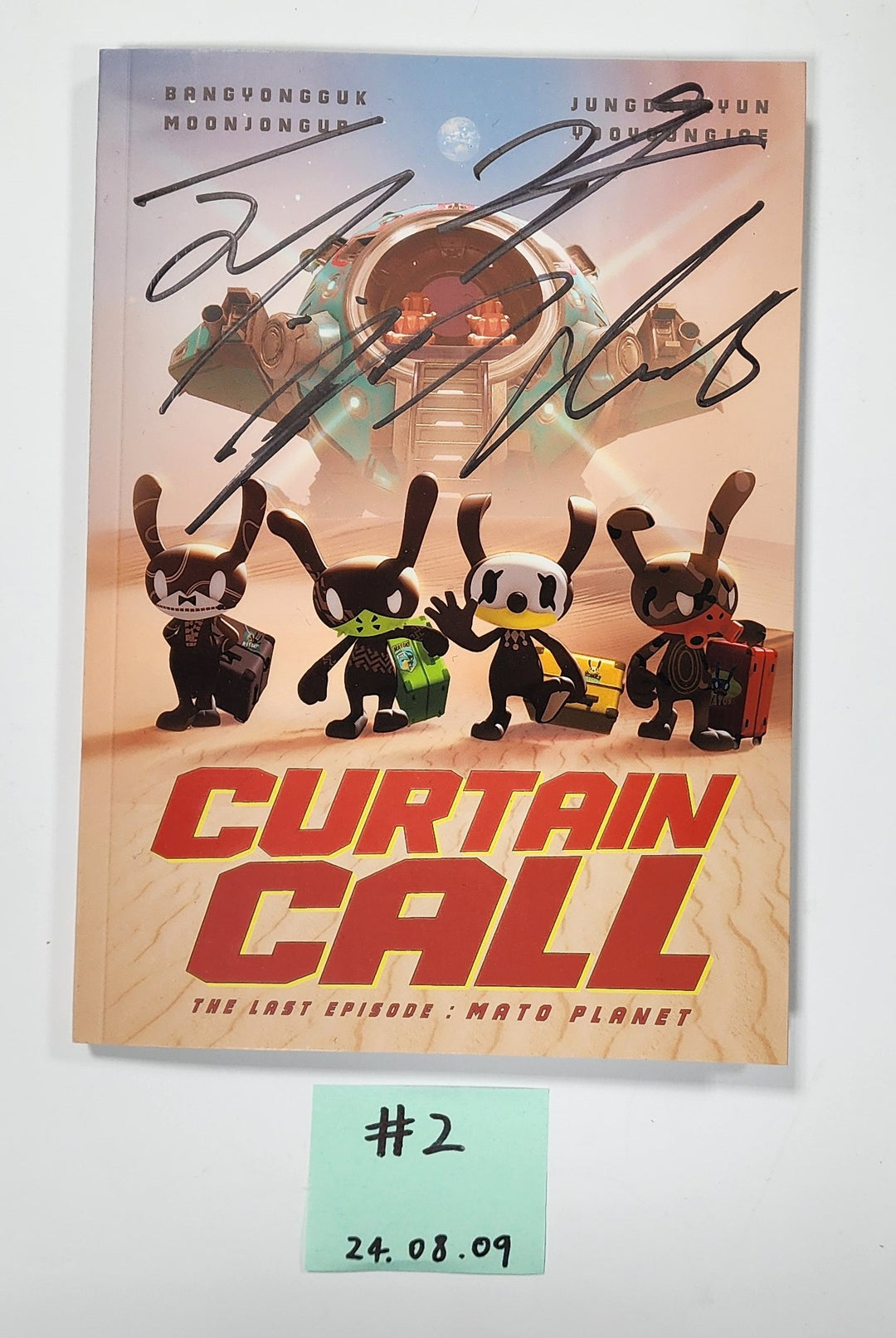 BANG&amp;JUNG&amp;YOO&amp;MOON - "CURTAIN CALL" Hand Autographed(Signed) Promo Album [24.8.9] - HALLYUSUPERSTORE