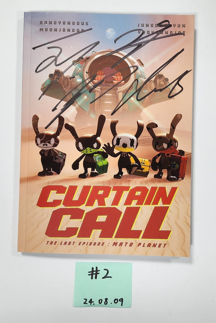 BANG&amp;JUNG&amp;YOO&amp;MOON - "CURTAIN CALL" Hand Autographed(Signed) Promo Album [24.8.9] - HALLYUSUPERSTORE